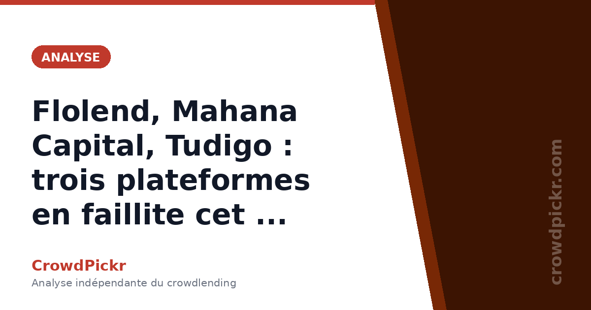 Flolend, Mahana Capital, Tudigo: three platforms failed this summer, what investors must do and by when