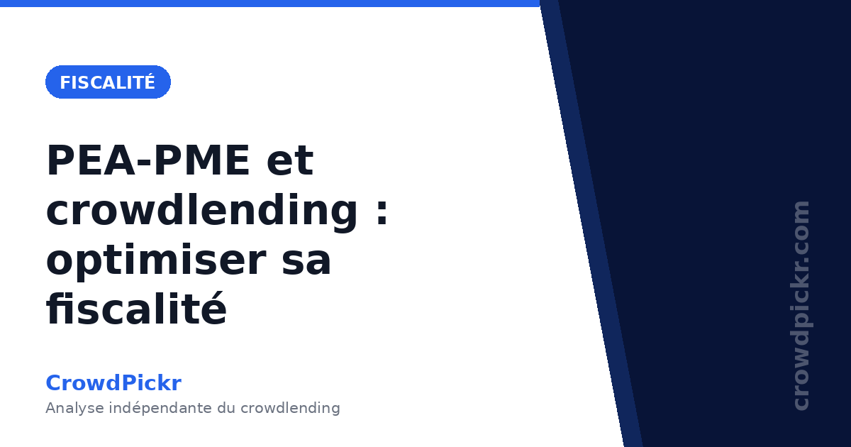 PEA-PME et crowdlending : optimiser sa fiscalité