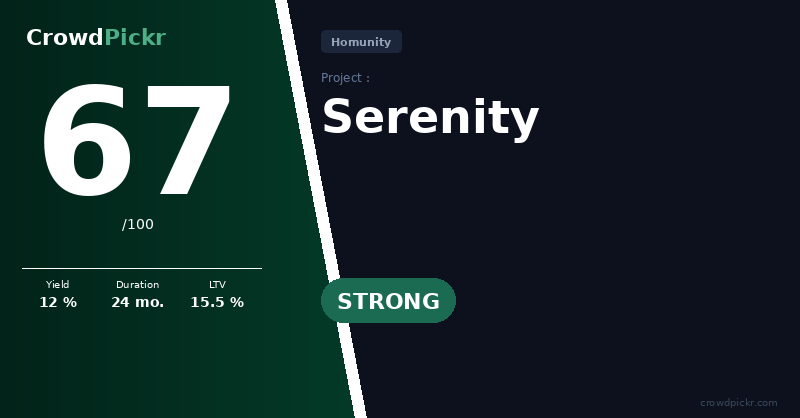 Score card — Serenity — AJ Promotion Immobilière