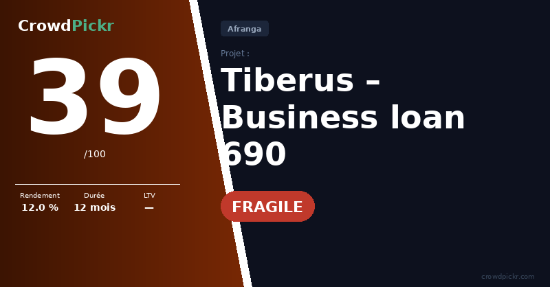 Score card — Tiberus Business Loan 690