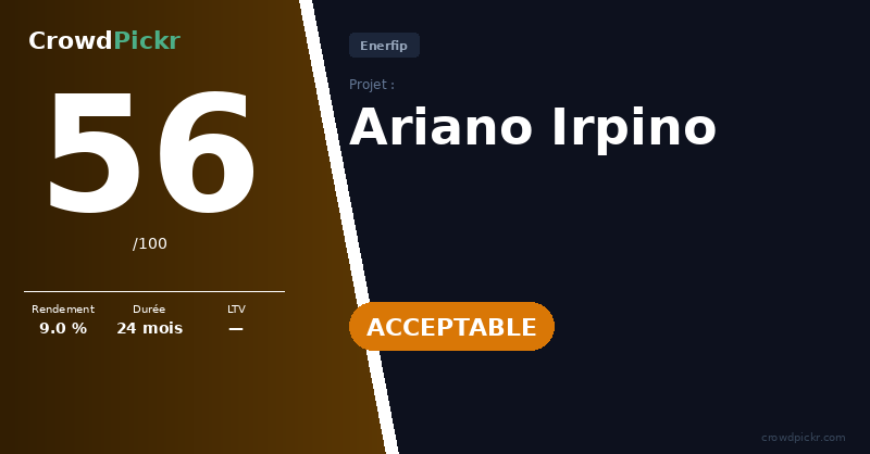 Score card — Ariano Irpino – AGE France SAS