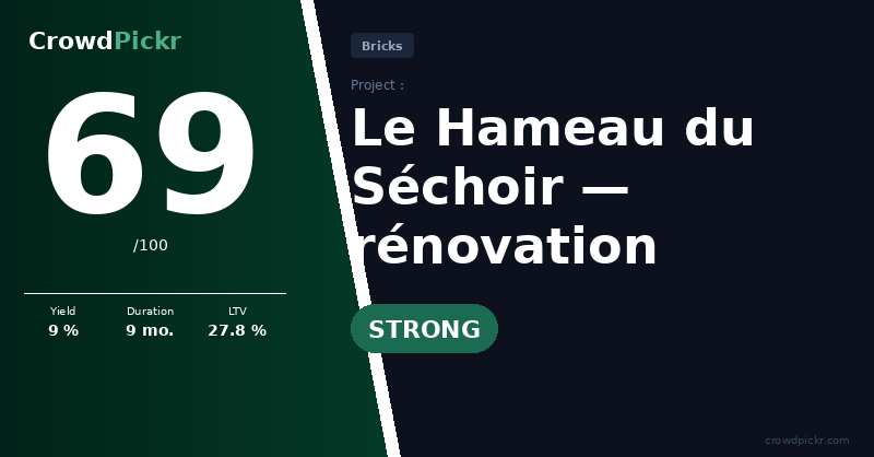 Score card — Le Hameau du Séchoir — rénovation résidentielle à Annoeullin