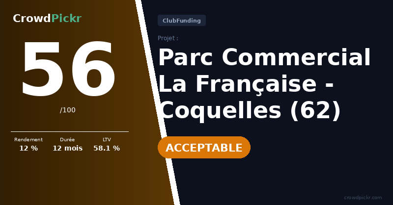 Score card — COQUELLES - Parc Commercial La Française