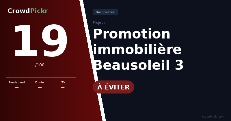 Score card — Promotion immobilière Beausoleil 3