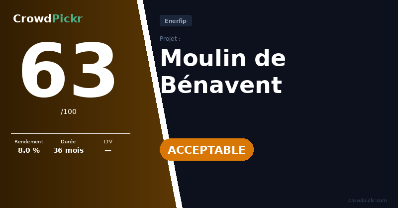 Score card — Moulin de Bénavent