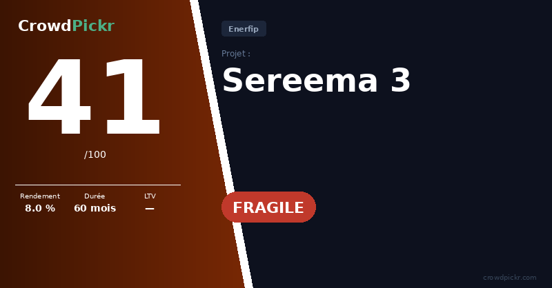 Score card — Sereema 3