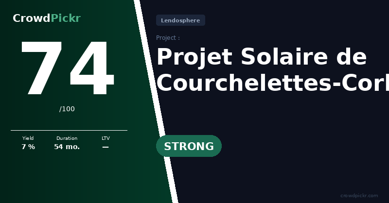 Score card — Projet Solaire de Courchelettes-Corbehem