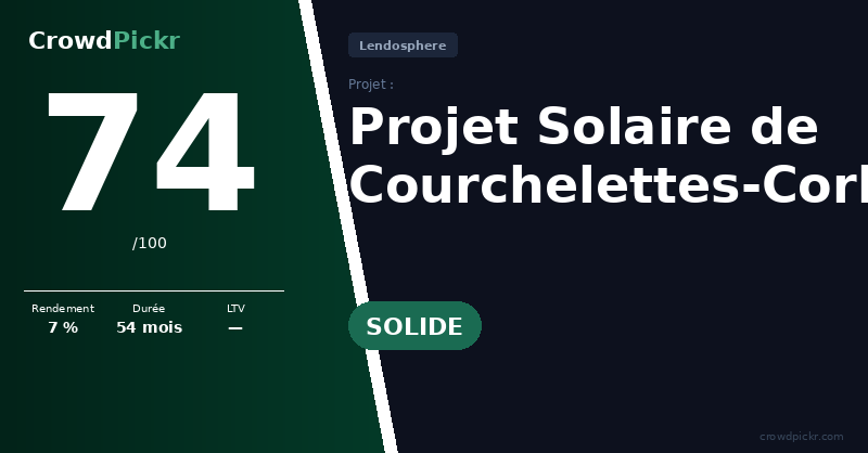 Score card — Projet Solaire de Courchelettes-Corbehem
