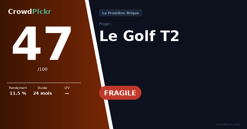 Score card — Le Golf T2