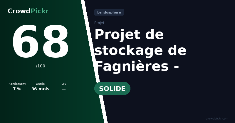 Score card — Projet de stockage de Fagnières, dans la Marne - 2