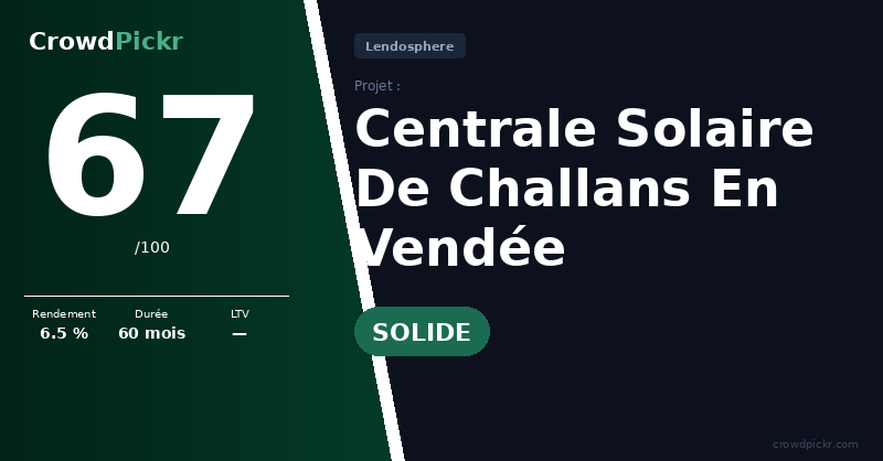 Score card — Centrale Solaire De Challans En Vendée