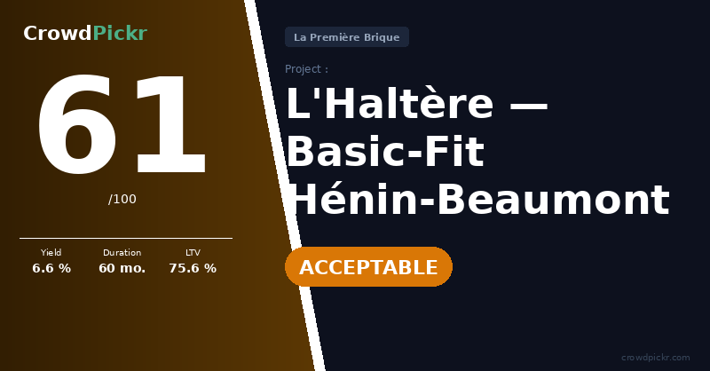 Score card — L'Haltère — Basic-Fit — Hénin-Beaumont