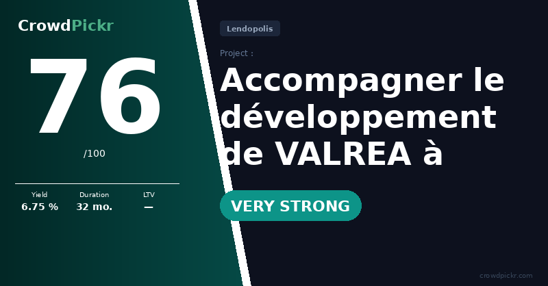 Score card — Accompagner le développement de VALREA à l'international - 2