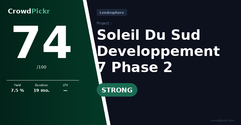 Score card — Soleil Du Sud Developpement 7 - Phase 2