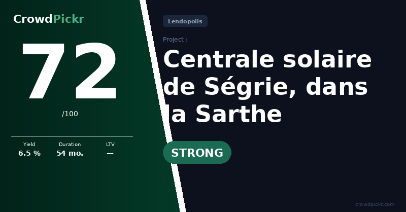 Score card — Centrale solaire de Ségrie, dans la Sarthe