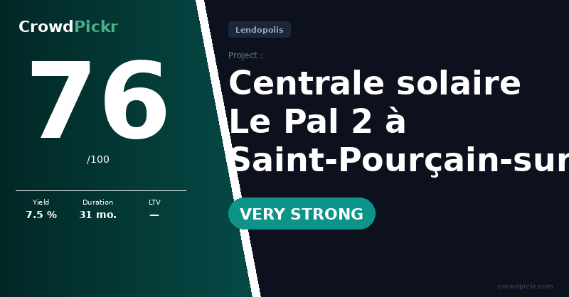 Score card — Centrale solaire Le Pal 2 à Saint-Pourçain-sur-Besbre