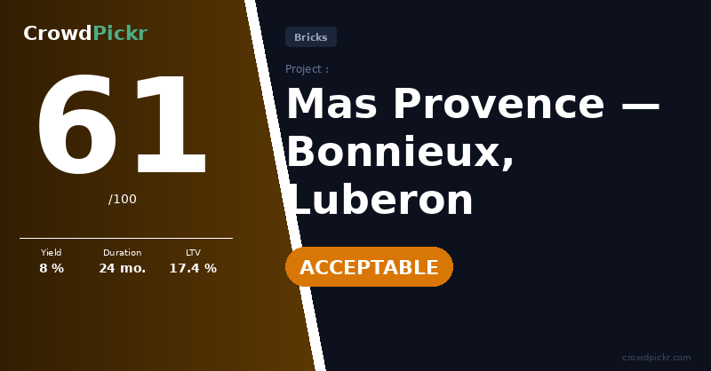 Score card — Mas Provence — Bonnieux, Luberon