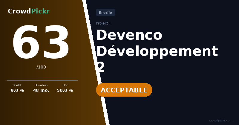 Score card — Devenco Développement 2