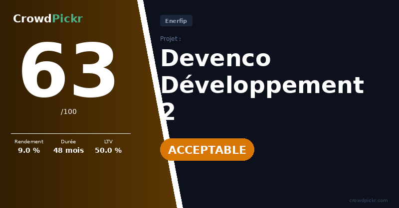 Score card — Devenco Développement 2
