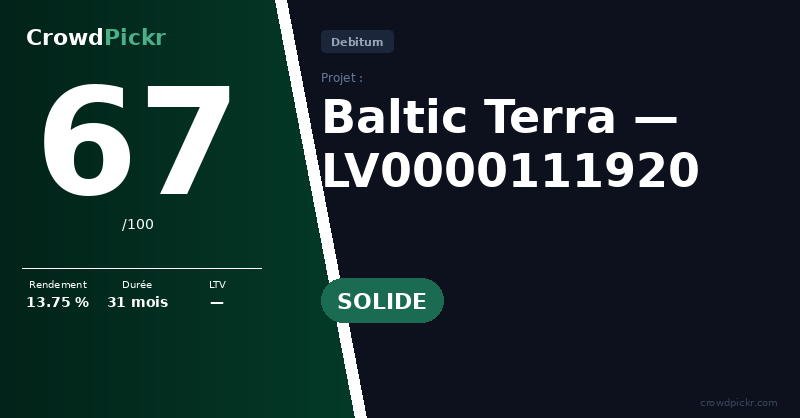 Score card — Baltic Terra — LV0000111920