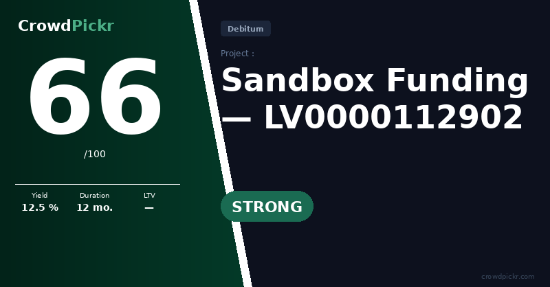 Score card — Sandbox Funding — LV0000112902