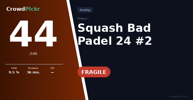 Score card — Squash Bad Padel 24 #2