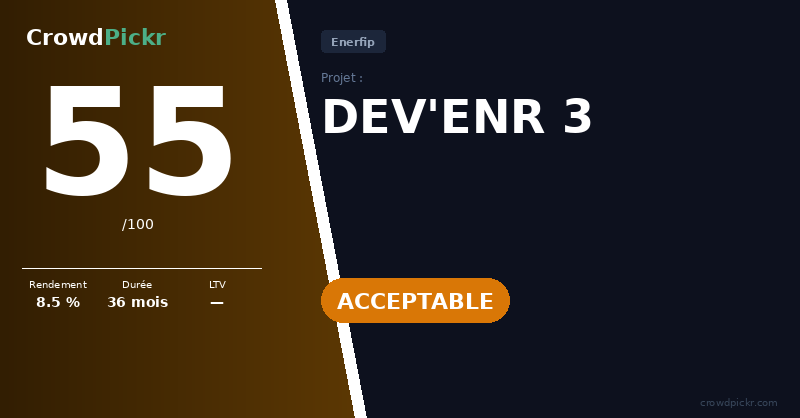 Score card — DEV'ENR 3