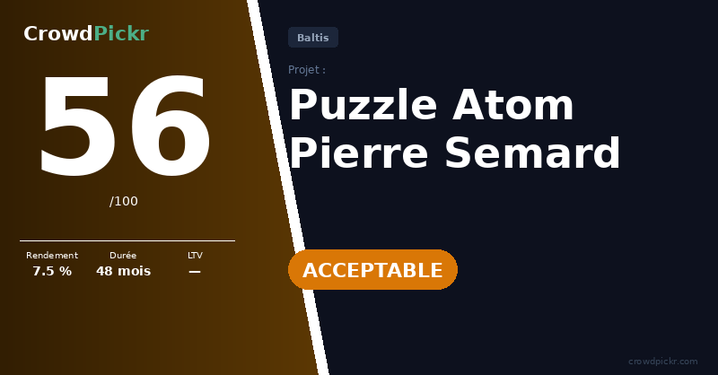 Score card — Puzzle Atom Pierre Semard