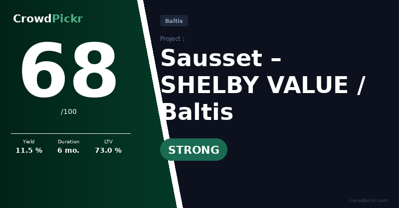 Score card — Sausset - SHELBY VALUE / Baltis