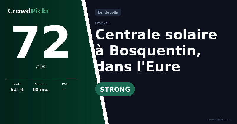 Score card — Centrale solaire à Bosquentin, dans l'Eure