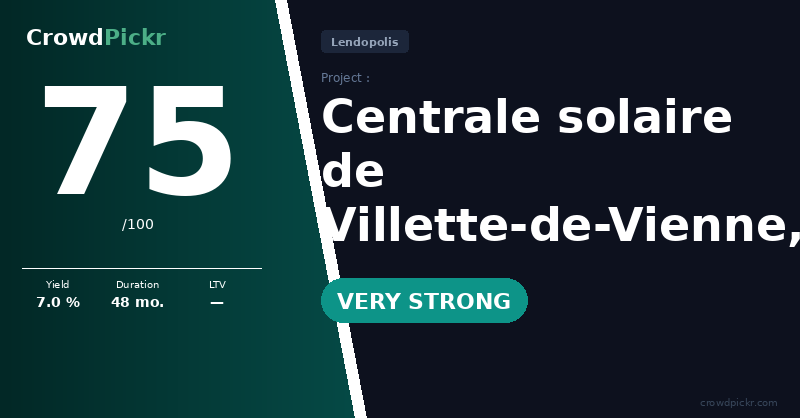 Score card — Centrale solaire de Villette-de-Vienne, en Isère