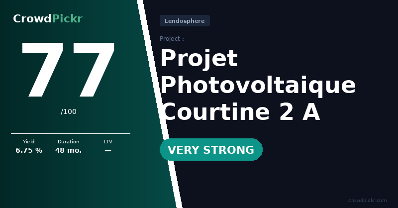 Score card — Projet Photovoltaïque Courtine 2 à Avignon