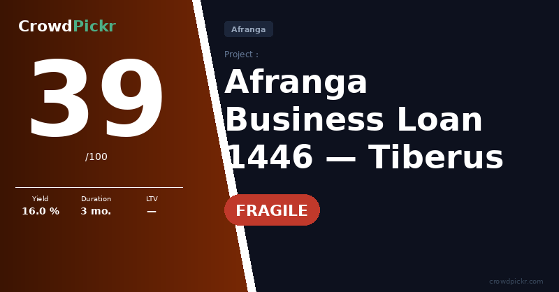 Score card — Tiberus – Business Loan 1446