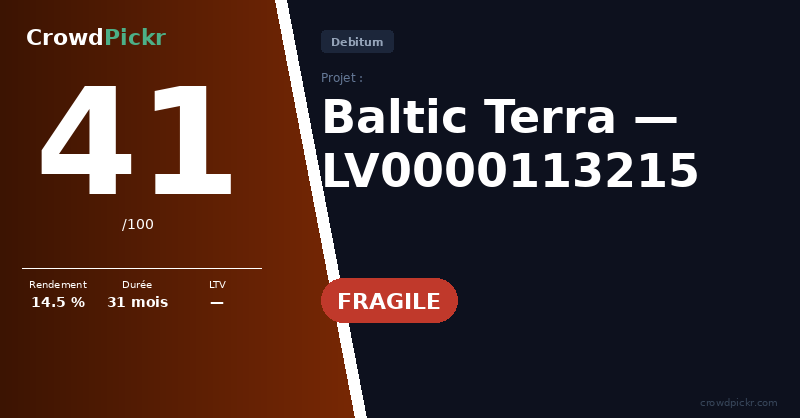 Score card — Baltic Terra — LV0000113215