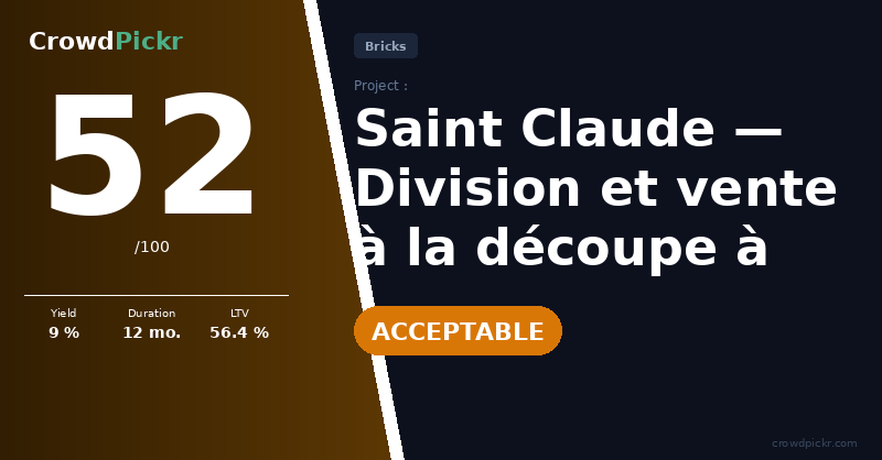 Score card — Saint Claude — Division et vente à la découpe à Valensole