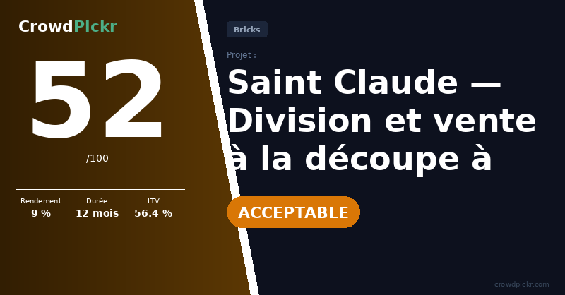 Score card — Saint Claude — Division et vente à la découpe à Valensole