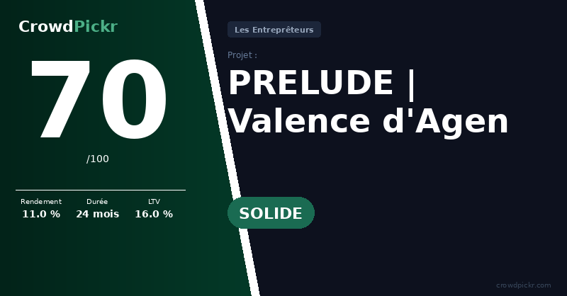 Score card — PRELUDE | Valence d'Agen