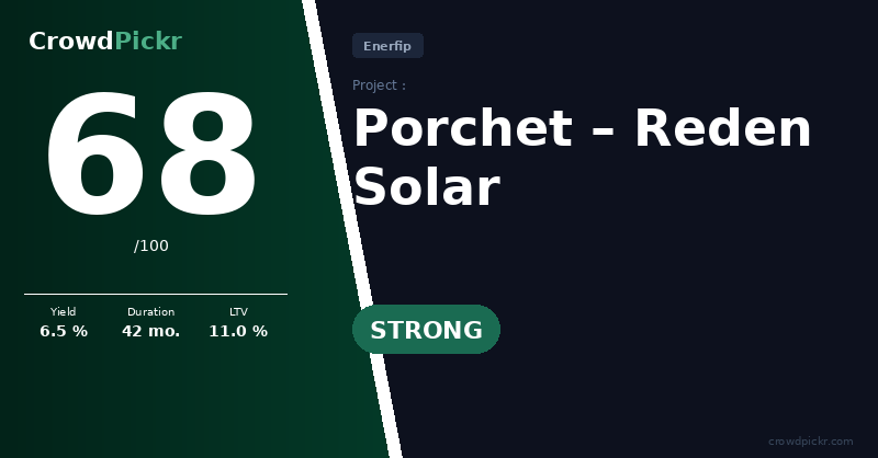 Score card — Porchet – Serre Agricole Photovoltaïque