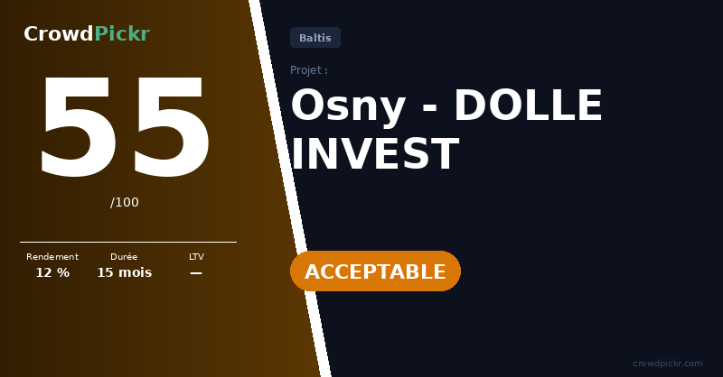 Score card — Projet Osny — DOLLE INVEST
