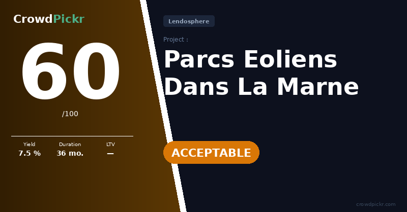 Score card — Parcs Eoliens Dans La Marne