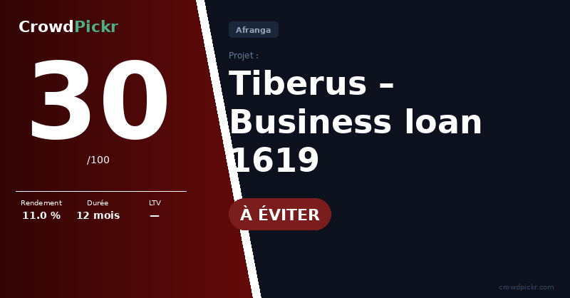 Score card — Business loan 1619 – Tiberus