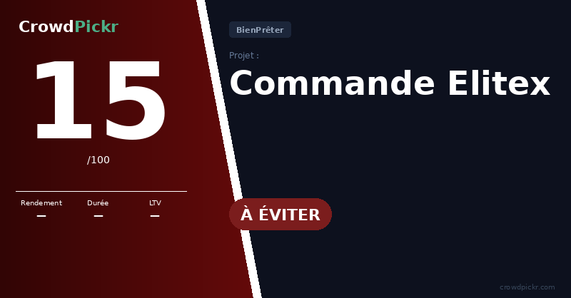 Score card — Commande Elitex