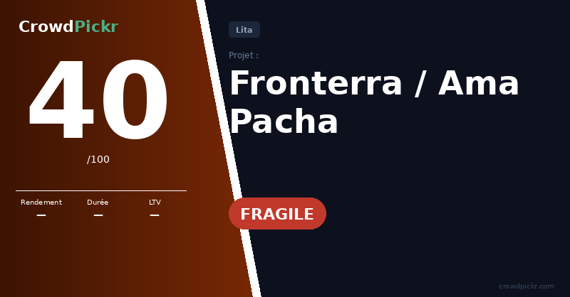 Score card — Fronterra / AMA PACHA
