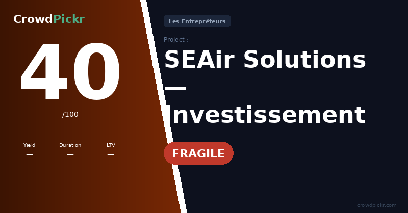 Score card — SEAir Solutions – Développement technologique drones navals (USV)