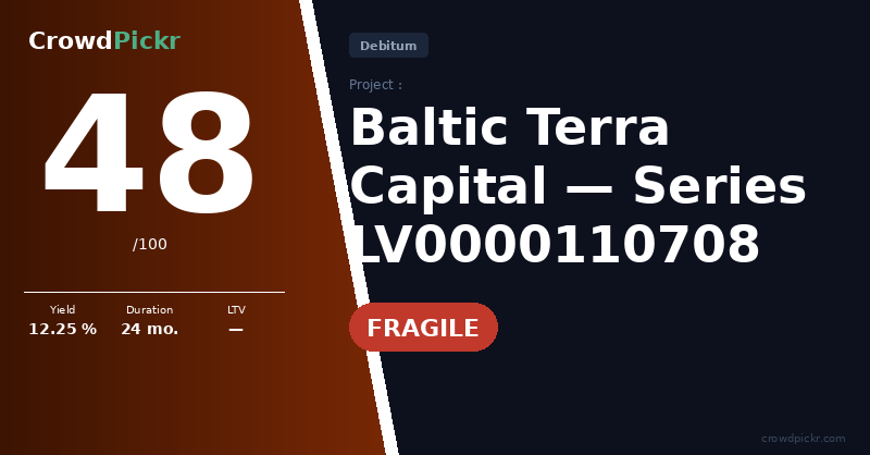 Score card — Baltic Terra Capital — Series LV0000110708 Junior Notes