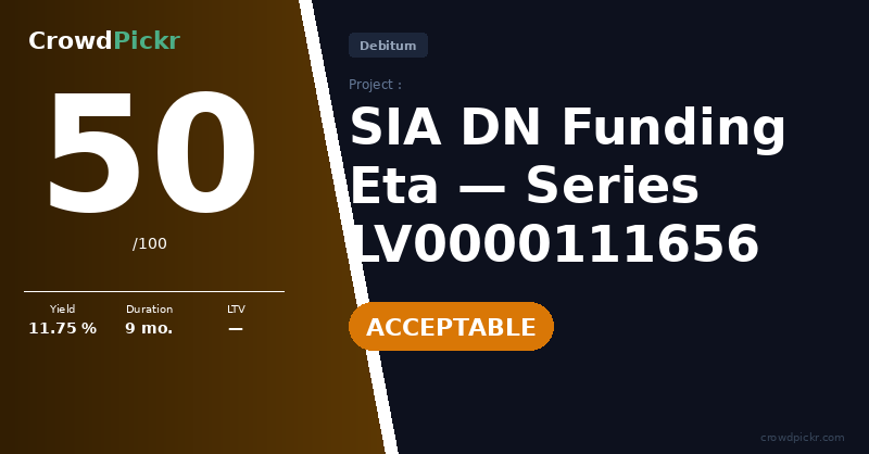 Score card — SIA DN Funding Eta — Series LV0000111656 (Triple Dragon Funding Delta)